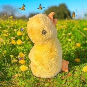 Vintage 1978 Anya Plush Chick Turns Into Egg Stuffed Animal 70s Lovey Toy